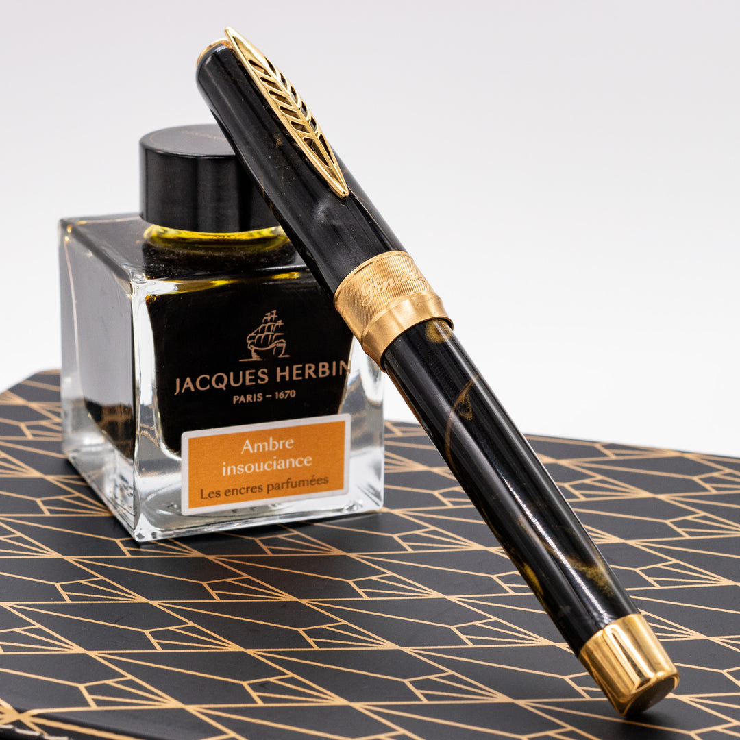 Pineider La Grande Bellezza Rocco Fountain Pen - Midnight Black