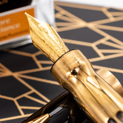 Pineider La Grande Bellezza Rocco Fountain Pen - Midnight Black stainless steel nib