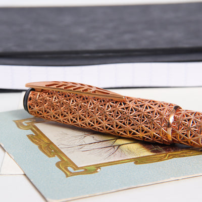 Pineider Psycho 18k Solid Rose Gold Fountain Pen - LE 1/1 Clip