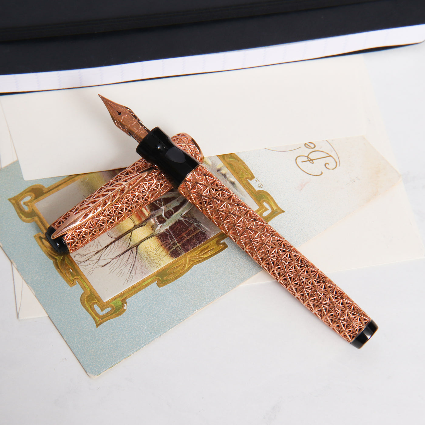 Pineider Psycho 18k Solid Rose Gold Fountain Pen - LE 1 of 1