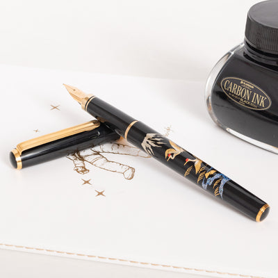 Platinum Classic Maki-e Crane Design Fountain Pen urushi lacquer