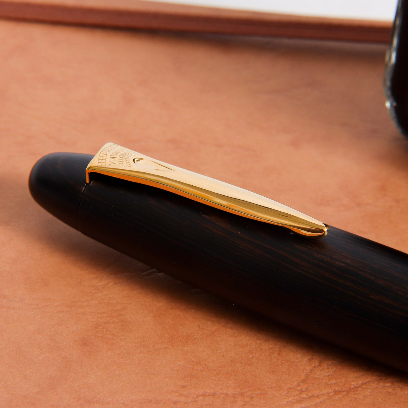 Platinum Izumo Bombay Black Wood Tagay Matte Finish Fountain Pen Clip