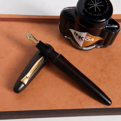 Platinum Izumo Bombay Black Wood Tagay Matte Finish Fountain Pen