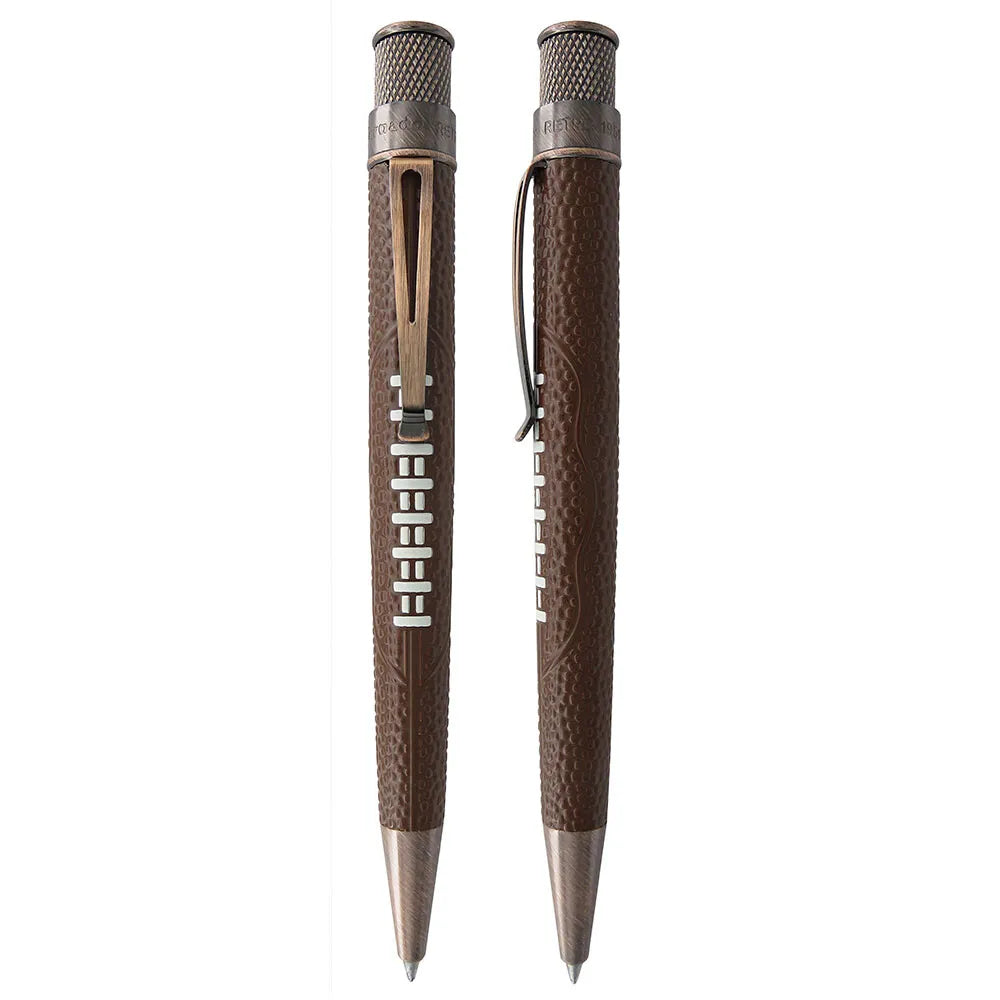 Sports Edition Tornado Pens - Acid-etched textures, Hail Mary football design. Rollerball, matching tube packaging. Elevate your writing with sporty styles.