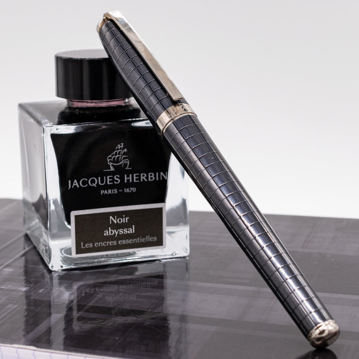 ST Dupont Fidelio Anthracite Guilloche Fountain Pen - Preowned