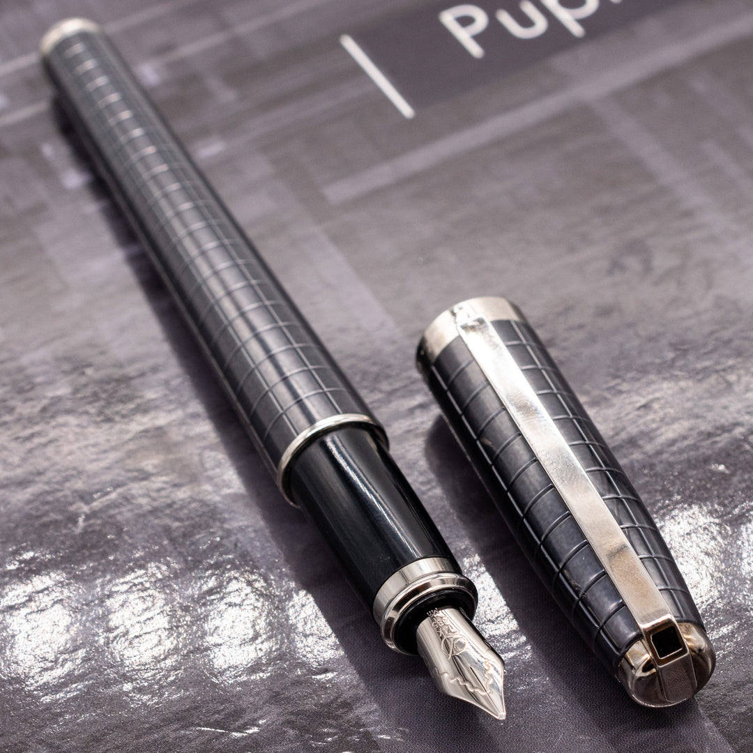 ST Dupont Fidelio Anthracite Guilloche Fountain Pen - Preowned