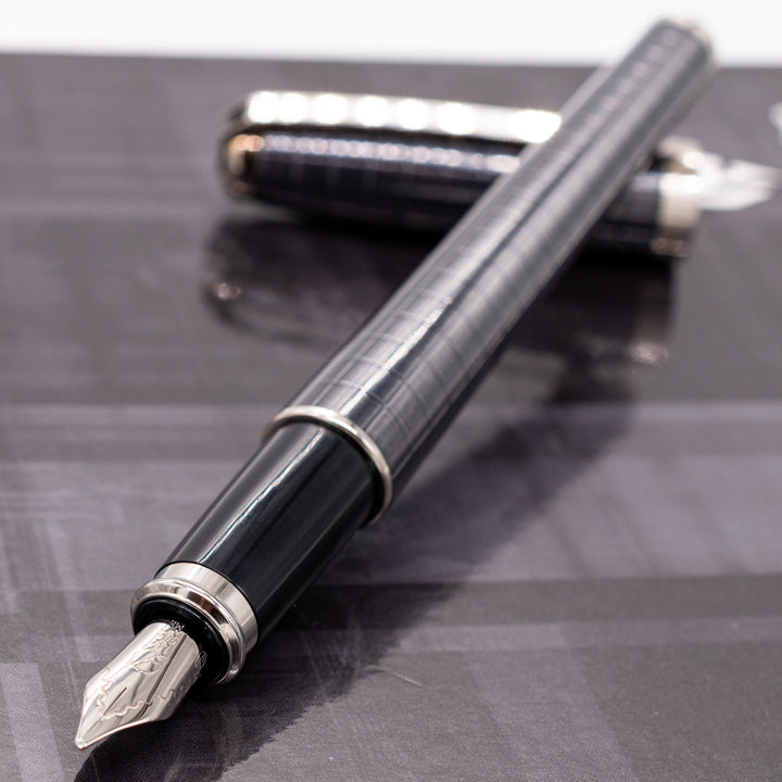 ST Dupont Fidelio Anthracite Guilloche Fountain Pen - Preowned