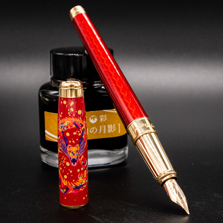 ST Dupont Line D Eternity Dragon Fountain Pen - Burgundy – Truphae