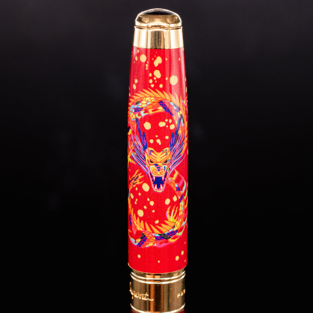 ST Dupont Line D Eternity Dragon Fountain Pen - Burgundy – Truphae