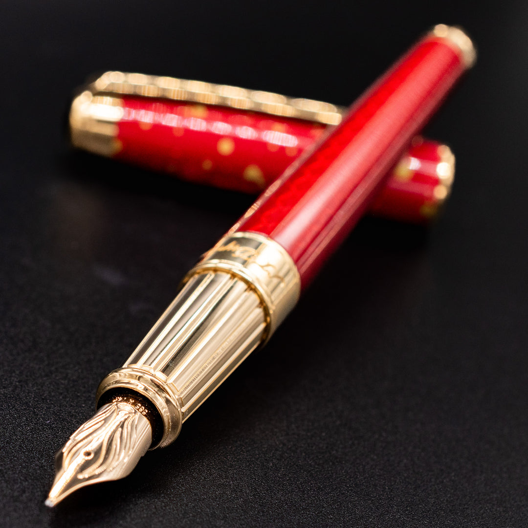 ST Dupont Line D Eternity Dragon Fountain Pen - Burgundy – Truphae