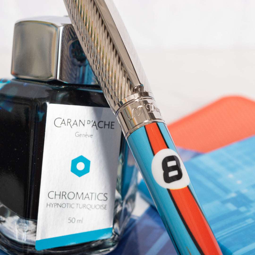 ST Dupont Line D Large Le Mans Blue 14k Fountain Pen – Truphae