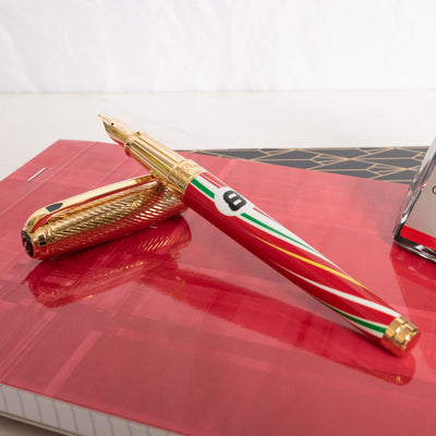 ST Dupont Line D Large 24 Hours of Le Mans Red Fountain Pen