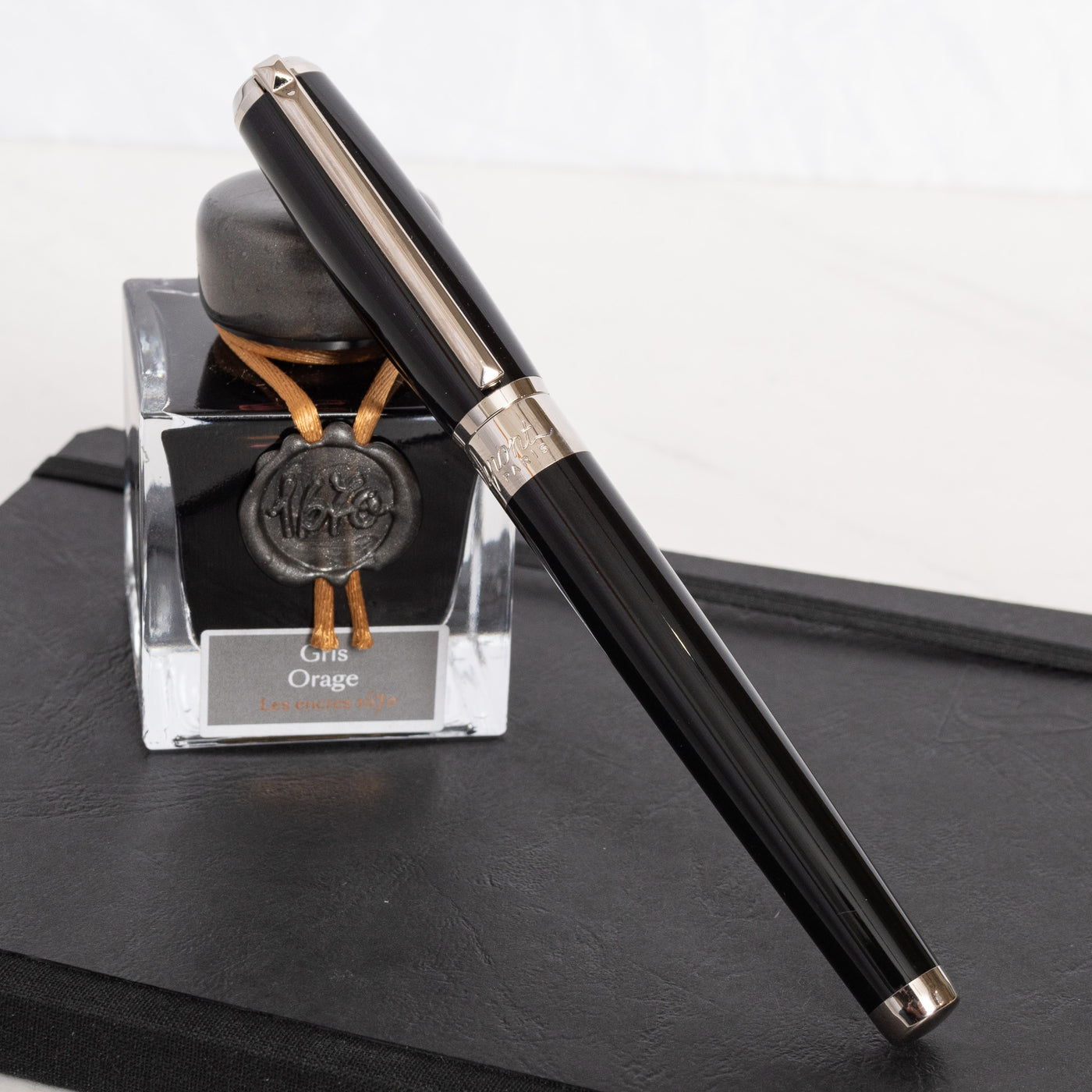 ST Dupont Line D Large Black & Palladium Rollerball Pen capped