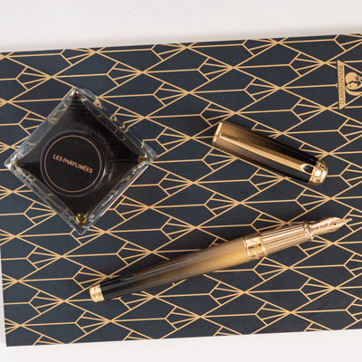ST Dupont Line D Large Sunburst Fountain Pen preowned