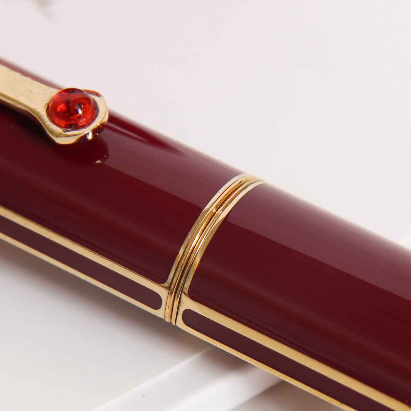 ST Dupont Mon Dupont Karl Lagerfeld Lotus Red Rollerball Pen - Preowned Center Band