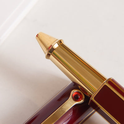 ST Dupont Mon Dupont Karl Lagerfeld Lotus Red Rollerball Pen - Preowned Tip