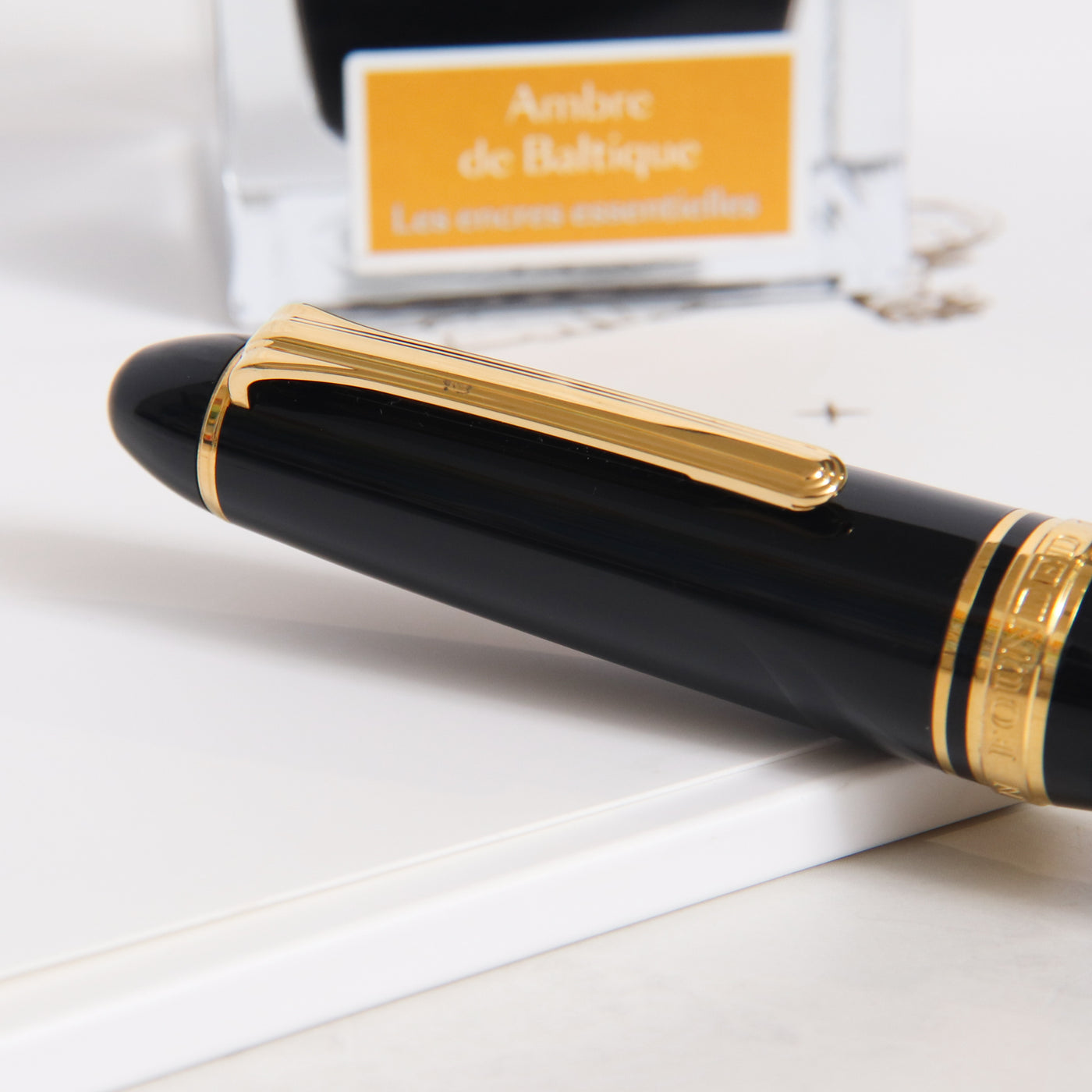 Sailor 1911L Black & Gold Fountain Pen - Preowned Clip