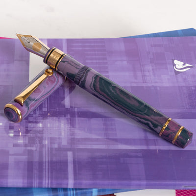 Santini Giant Lunaire Purple Ebonite Fountain Pen Rare