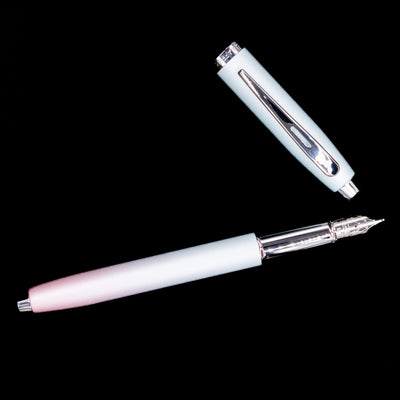 An overhead view of the Sheaffer 100 Fountain Pen - Expressions uncapped.