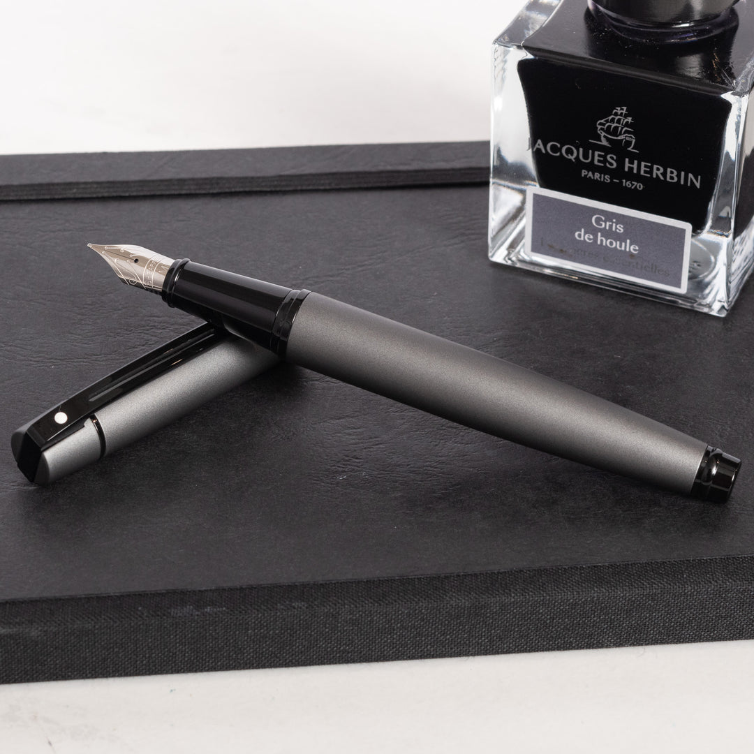 Sheaffer 300 Fountain Pen - Matte Grey with Black Trim – Truphae