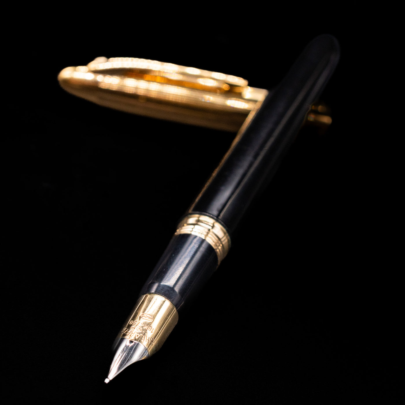 Sheaffer Crest Black Lacquer Gold Fountain Pen – Truphae