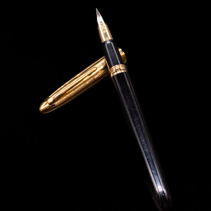 SHEAFFER 万年筆 本体 ブラック×ゴールド Sheaffer Crest Black Lacquer Gold Fountain Pen – Truphae
