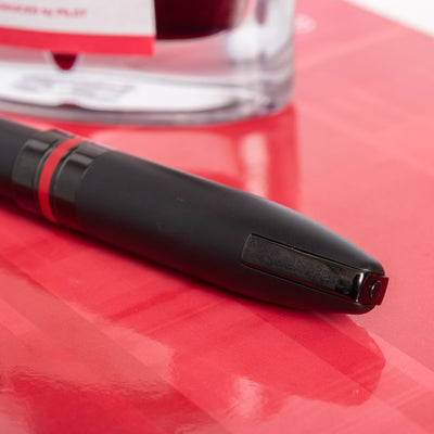 Sheaffer Icon Fountain Pen - Matte Black with Red PVD Trim clip