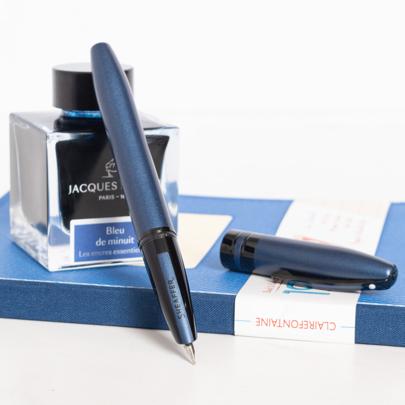 Sheaffer Icon Fountain Pen - Matte Blue with Black PVD Trim