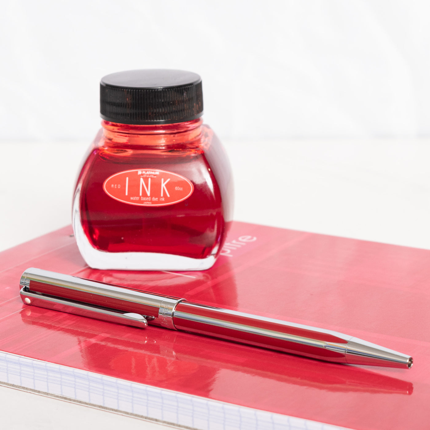Red Stripe Sheaffer Intensity Ballpoint Pen - Glossy Finish, Chrome Trim, Everyday Carry