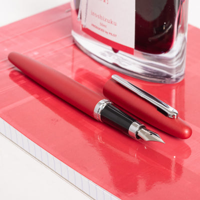 Sheaffer VFM Fountain Pen - Excessive Red silver trim