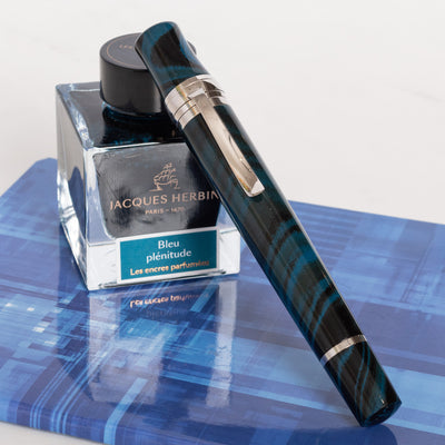 Stipula Leonardo da Vinci Blue Pace Ebonite Limited Edition Fountain Pen limited edition