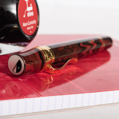 Stipula Leonardo da Vinci Strawberry Trail Ebonite Limited Edition Fountain Pen retractable nib
