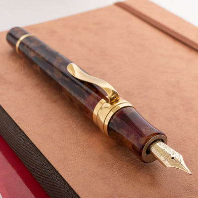 Stipula Leonardo da Vinci Amber Limited Edition Fountain Pen 14k gold nib