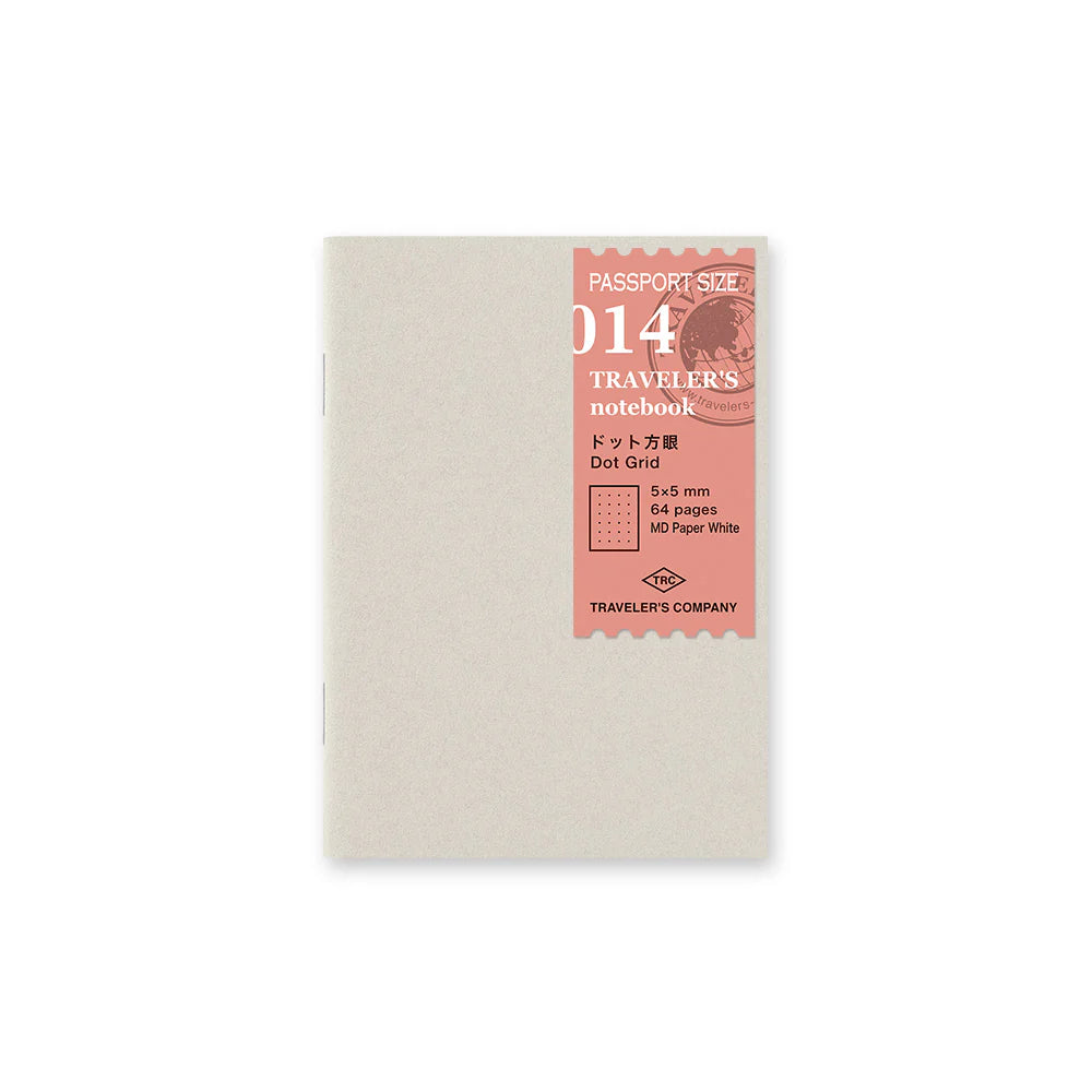 Traveler's Company Notebook Refill 014 Dot Grid Paper Passport Size 