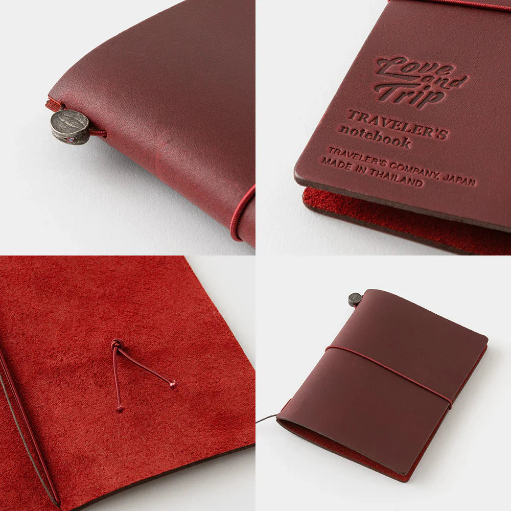Traveler's Company Notebook Love and Trip Red - Passport Size Traveler's Company Notebook Love and Trip Red - Passport Size