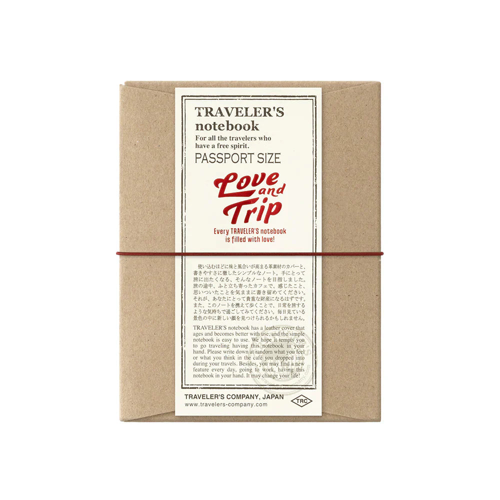 Traveler's Company Notebook Love and Trip Red - Passport Size Traveler's Company Notebook Love and Trip Red - Passport Size