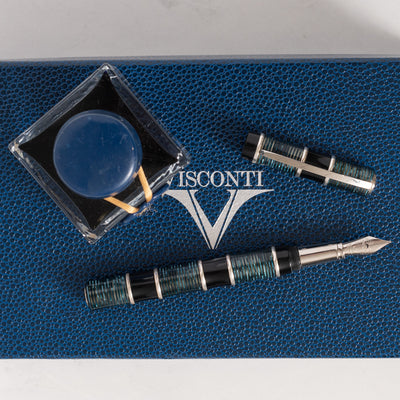 Visconti Asia Bamboo Blue Celluloid Fountain Pen Limited Edition