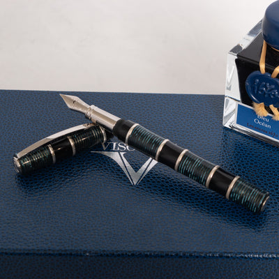 Visconti Asia Bamboo Blue Celluloid Fountain Pen