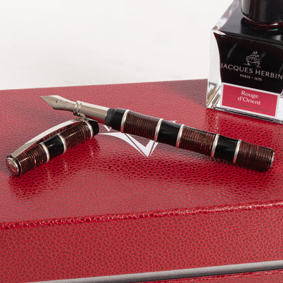 Visconti Asia Bamboo Red Celluloid Fountain Pen