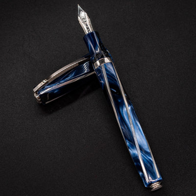 Visconti Divina Elegance Imperial Blue Fountain Pen sterling silver