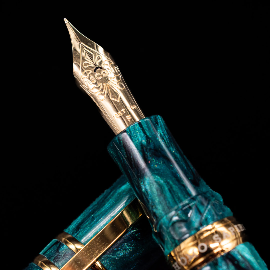 Visconti HomoSapiens マリーンスティール オーバーサイズ Visconti Homo Sapiens Dark Emerald LE Fountain Pen – Truphae