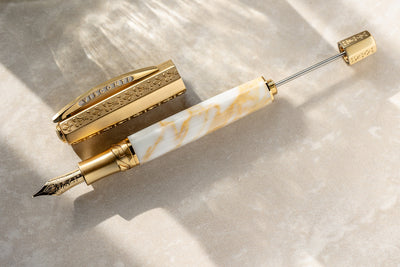 Visconti Il Magnifico Calacatta Gold Fountain Pen Vacuum Filled