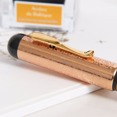 Visconti Le Grottesche Vatican Museum Rose Gold Fountain Pen - Preowned Clip