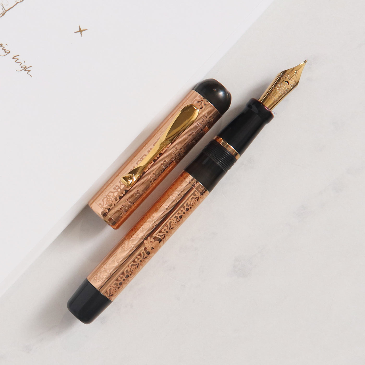 Visconti Le Grottesche Vatican Museum Rose Gold Fountain Pen - Preowned Decorative