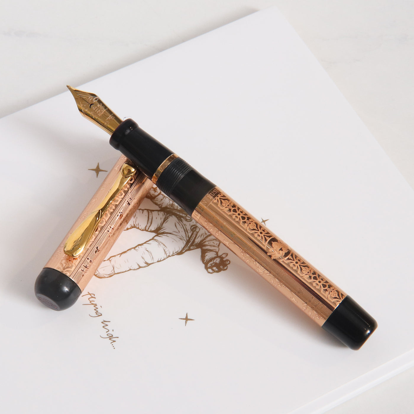 Visconti Le Grottesche Vatican Museum Rose Gold Fountain Pen - Preowned