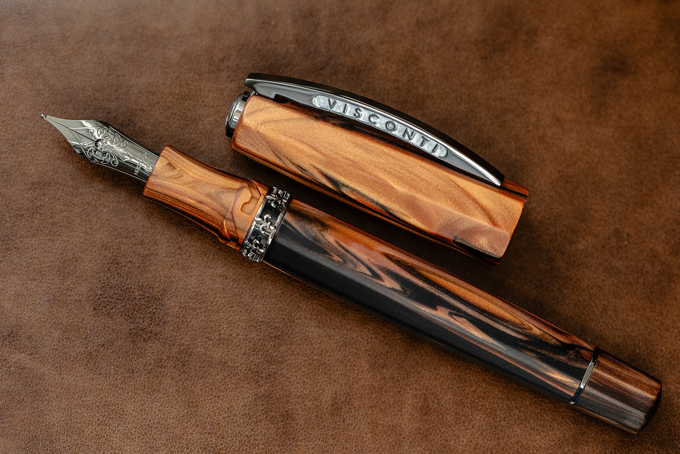 Visconti Medici Briarwood Ruthenium Fountain Pen