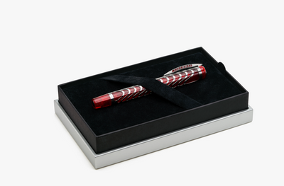 Visconti Skeleton Limited Edition Ruby Red Rollerball Pen Inside Box