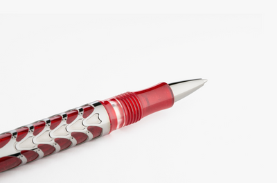 Visconti Skeleton Limited Edition Ruby Red Rollerball Pen Tip