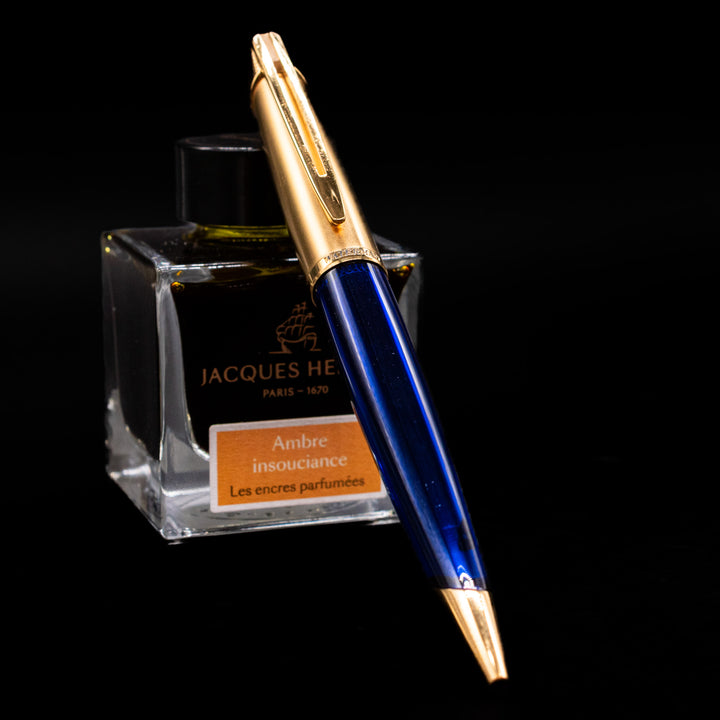 WATERMAN EDSON 18K 750 サファイアブルー　ゴールド Waterman Edson Sapphire Blue Ballpoint Pen – Truphae