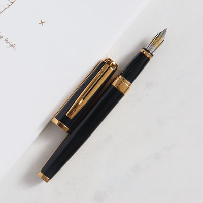 Waterman Exception Night & Day Large Fountain Pen - Preowned Black and Gold
